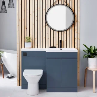 Scudo Empire 500mm x 810mm x 245mm Floorstanding WC Unit - Matte Twilight Blue
