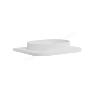 Scudo Linea Curve 600mm Vanity Unit With Brass Legs and White Basin - Matte Black
