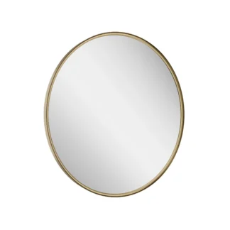 Scudo Macie 600mm LED Round Mirror - Brushed Brass