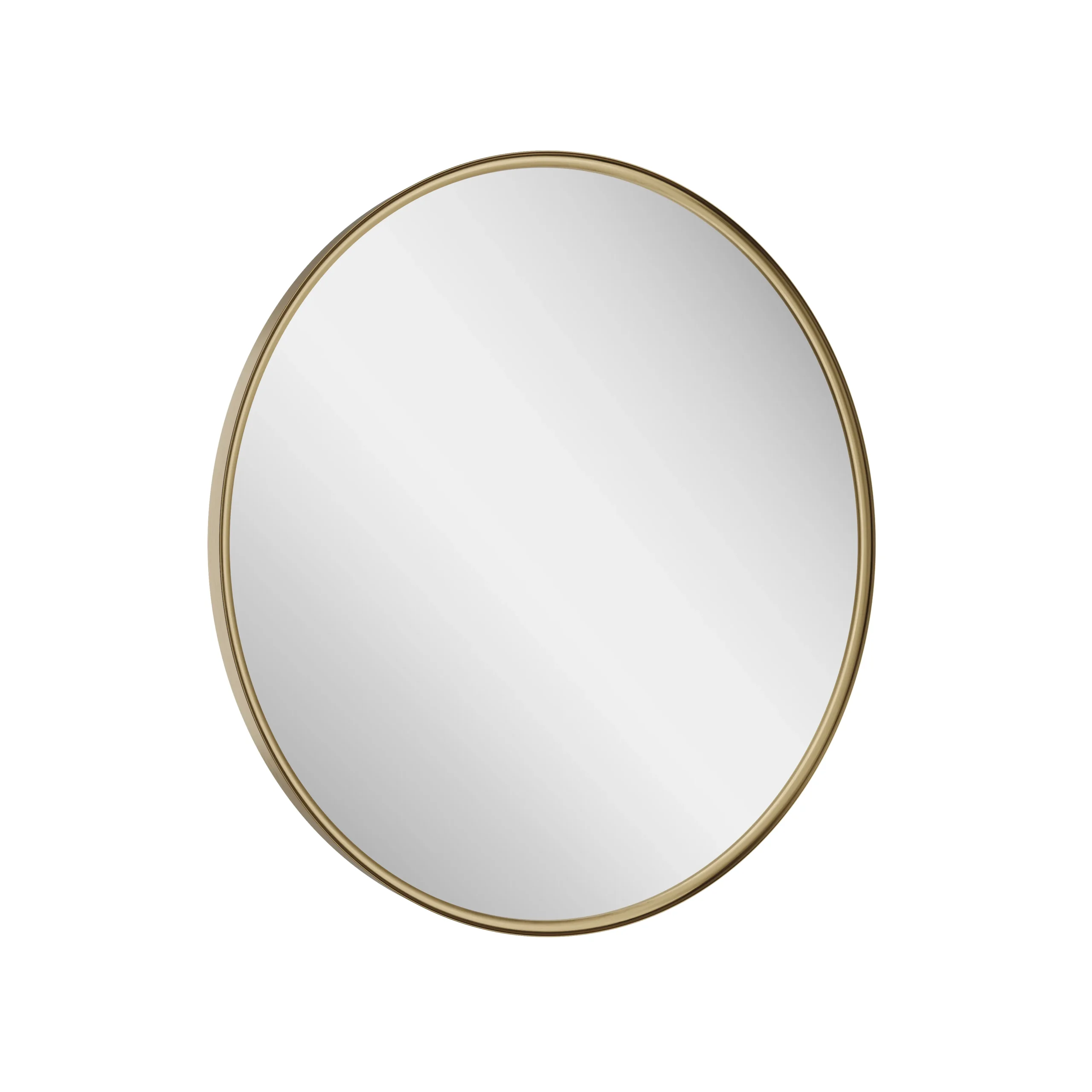 Scudo Macie 600mm LED Round Mirror - Brushed Brass