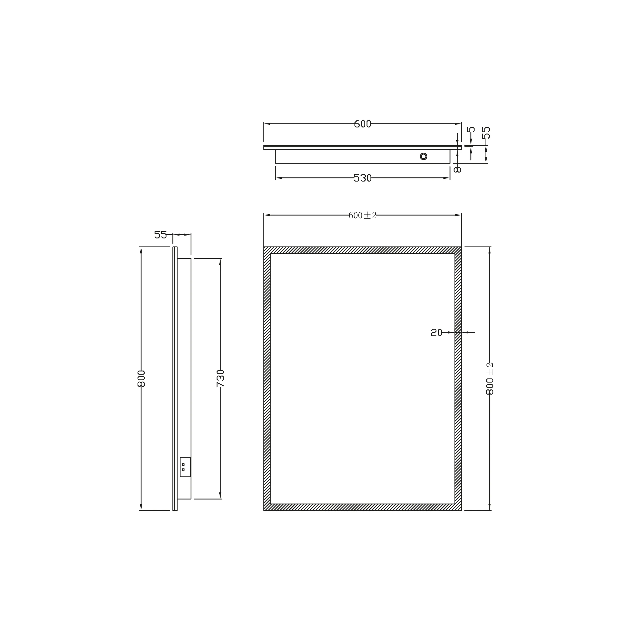 Scudo Mosca 600mm x 800mm LED Mirror w/ Demister Pad & Shaver Socket - Image 3