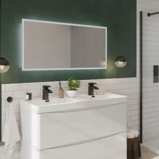 Scudo Mosca 1200mm x 600mm LED Mirror w/ Demister Pad & Shaver Socket