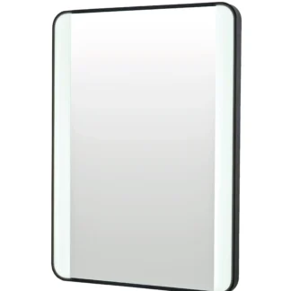 Scudo Mono 500mm x 700mm Soft Square Mirror w/ Demister & Colour Change - Matte Black
