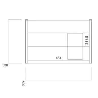 Scudo Muro 600mm Wall Hung Unit With White Ceramic Basin - Davos Oak