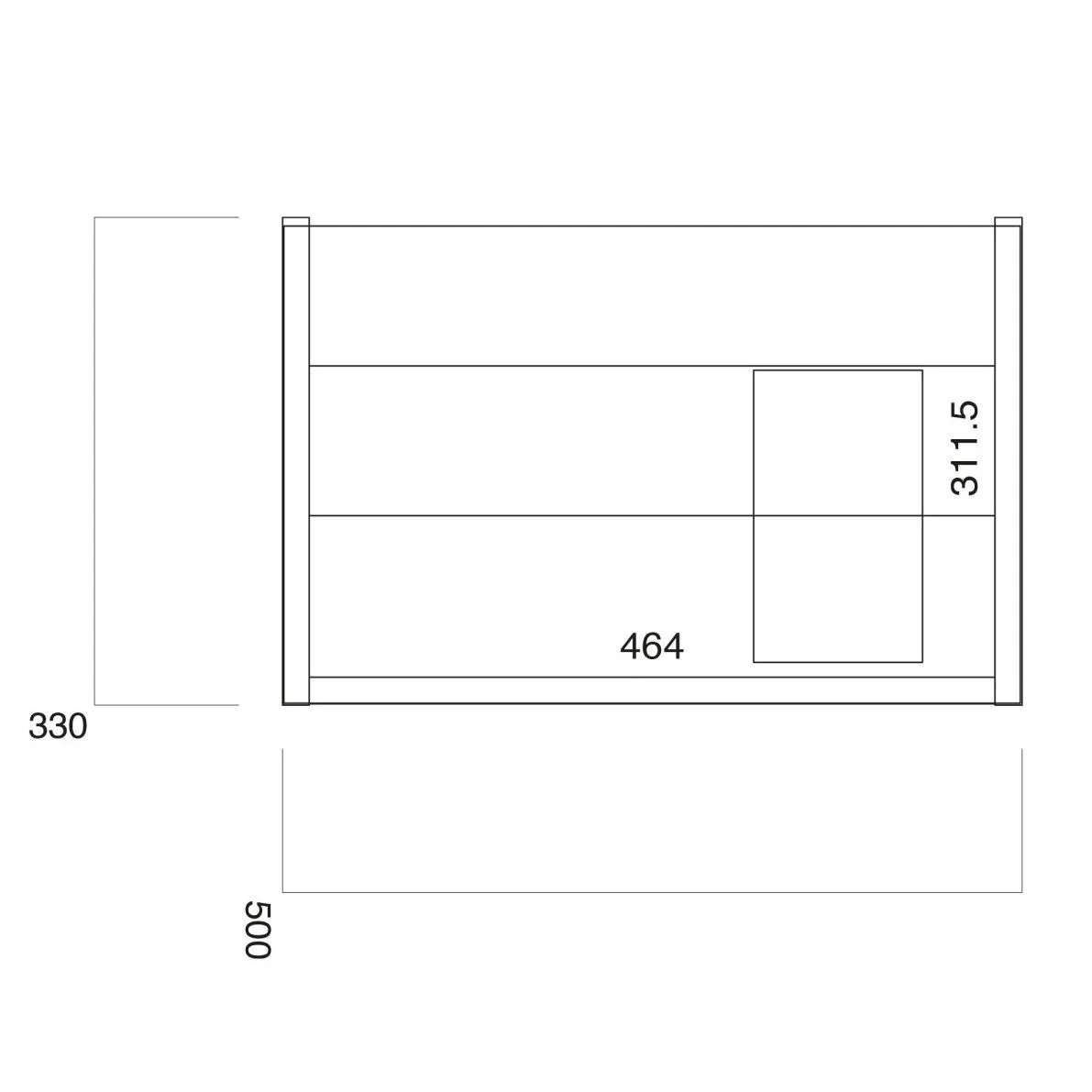Scudo Muro 600mm Wall Hung Unit With White Ceramic Basin - Dust Grey - Image 2
