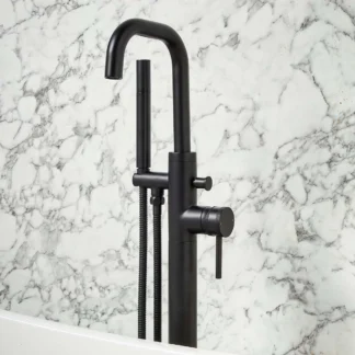 Scudo Core Freestanding Bath Shower Mixer - Black