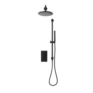 Scudo Core Round Handle Head & Handset Riser Kit - Black