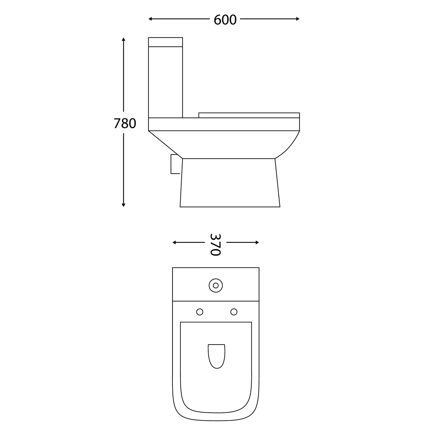 Scudo Porto Rimless Closed Back Complete WC - White - Image 3