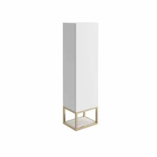 Scudo Ambience 300mm x 250mm x 200mm Tall Boy Frame with Dual Colour Shelf  - Brushed Brass