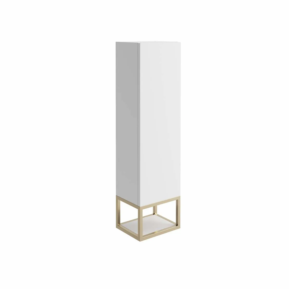 Scudo Ambience 300mm x 250mm x 200mm Tall Boy Frame with Dual Colour Shelf - Brushed Brass - Image 2