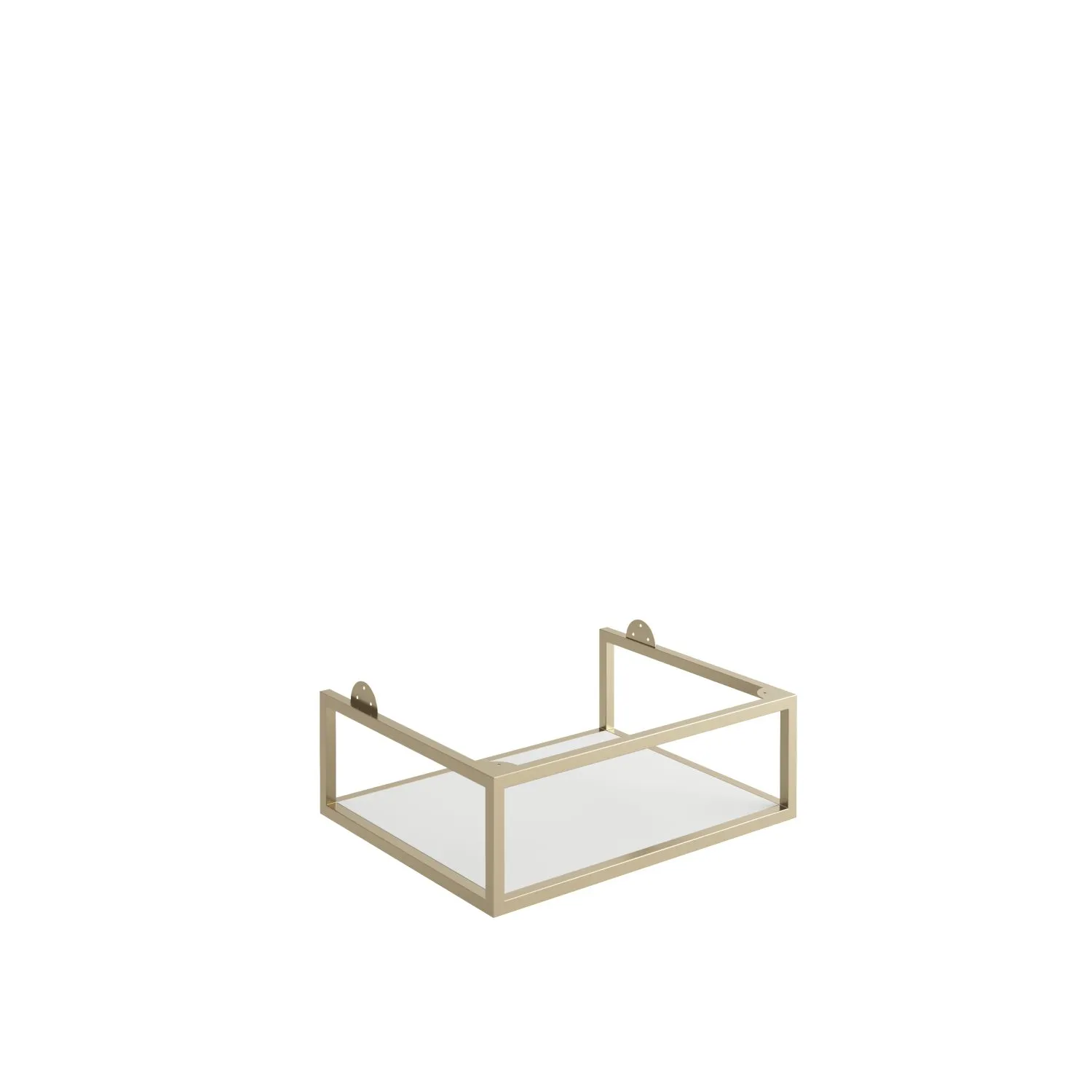 Scudo Ambience 600mm x 480mm x 200mm Frame with Dual Colour Shelf - Brushed Brass