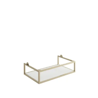 Scudo Ambience 800mm x 480mm x 200mm Frame with Dual Colour Shelf  - Brushed Brass