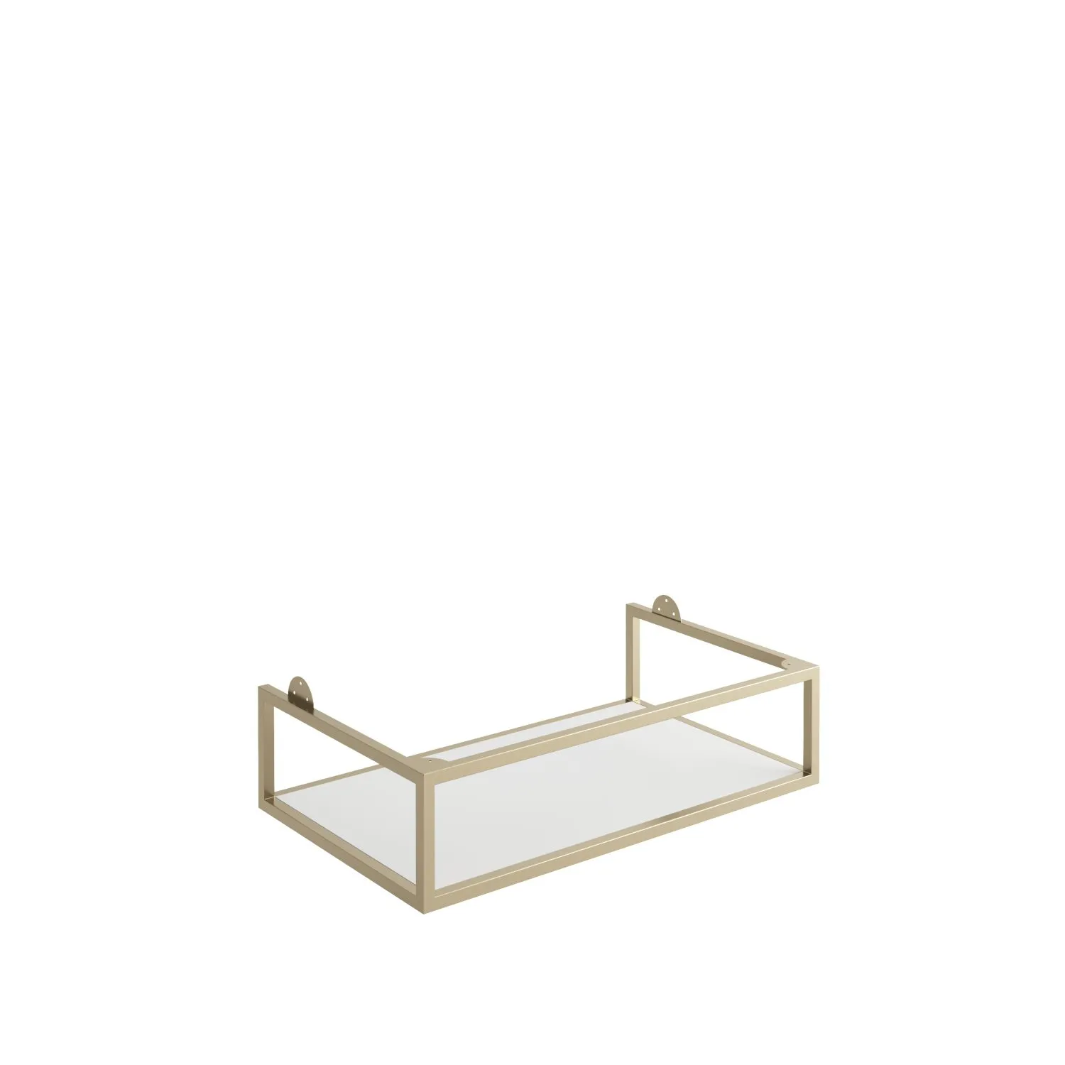 Scudo Ambience 800mm x 480mm x 200mm Frame with Dual Colour Shelf - Brushed Brass