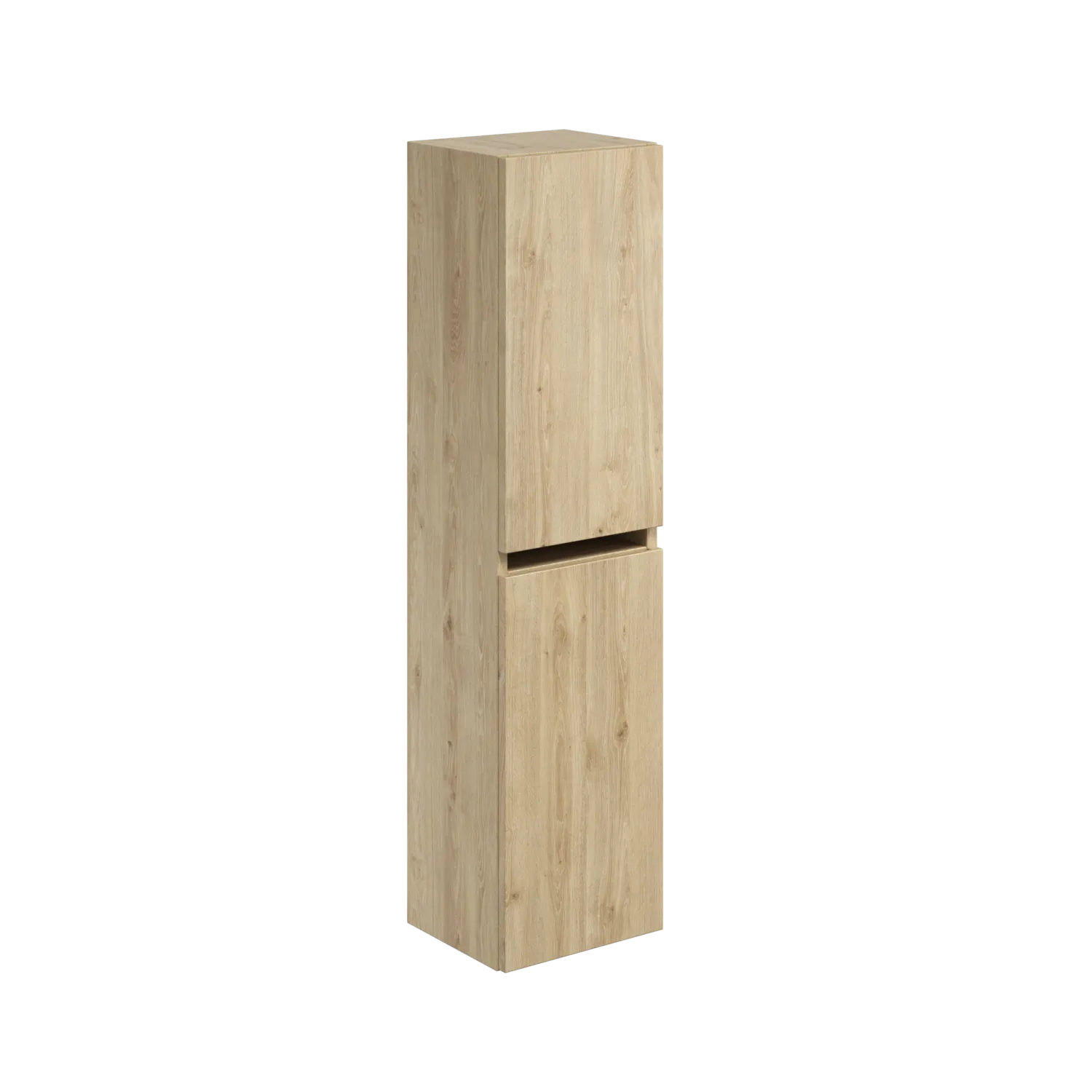 Scudo Aubrey 300mm x 1200mm x 265mm Wall Mounted Tall Boy Unit - Davos Oak
