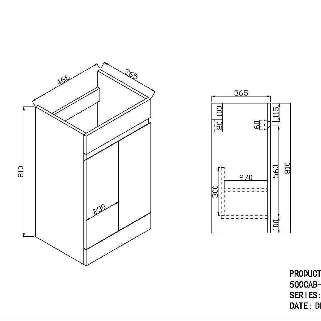 Scudo Empire 500mm Floor Standing Vanity Unit With White Basin - Matte Anthracite - Image 3