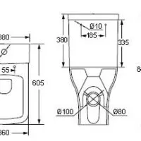 Scudo Porto Rimless Comfort Height CC Complete WC - White