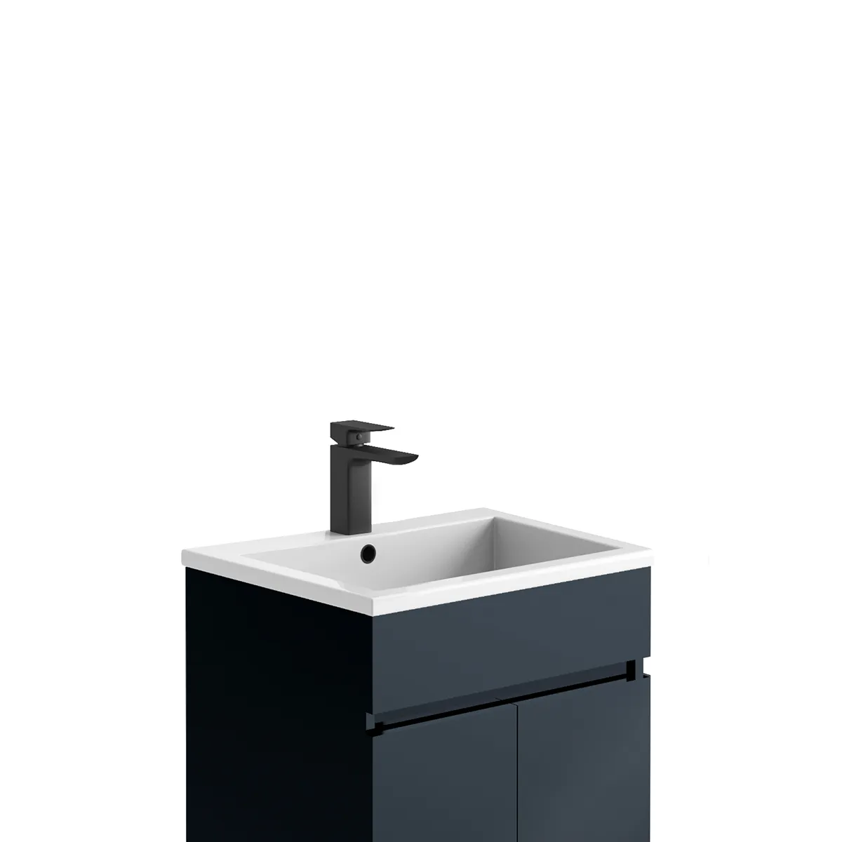 Scudo Empire 500mm Floor Standing Vanity Unit With White Basin - High Gloss White - Image 3