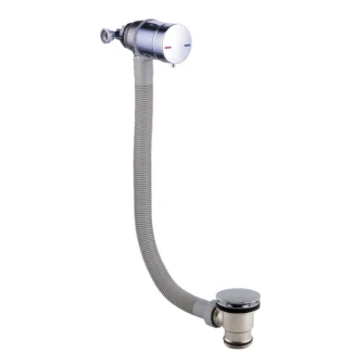 Scudo Bath Filler and Overflow - Chrome