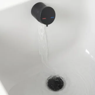 Scudo Bath Filler and Overflow - Black