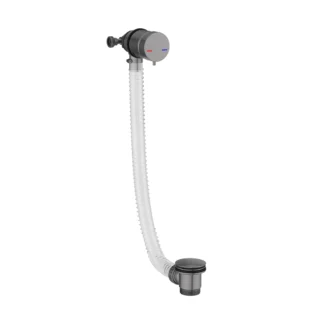 Scudo Bath Filler and Overflow - Gunmetal