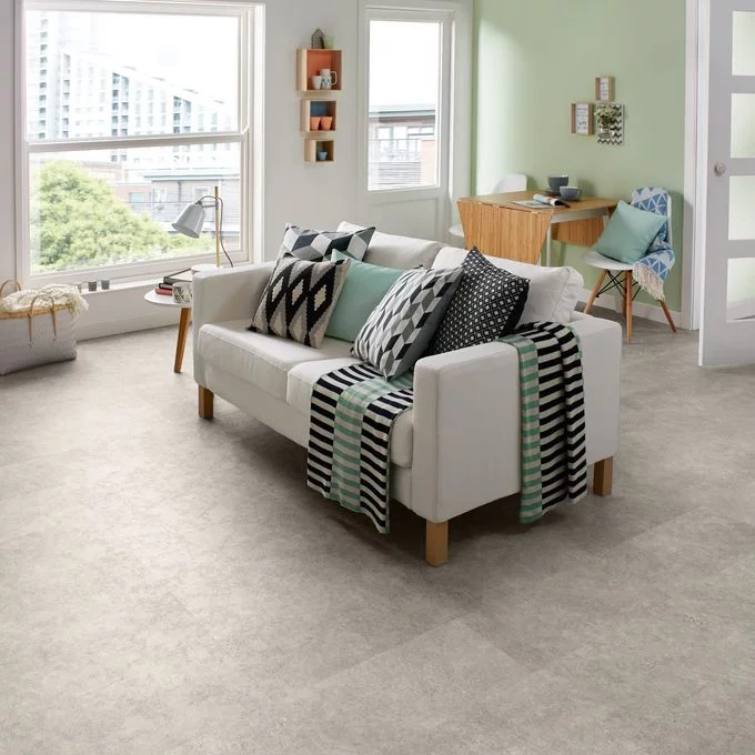 Polyflor Camaro PUR 2mm Glue Down LVT Burnished Concrete 2342