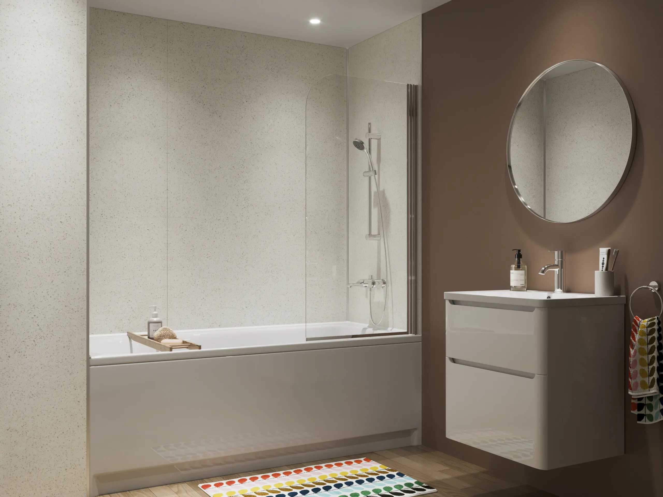 Showerwall Laminate Nuvola Terrazo SW83 2440 x 579 Proclick Ply