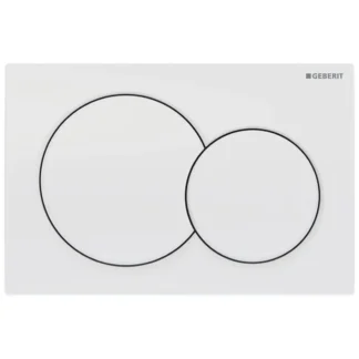 Geberit Duofix Alpha Dual Flush Plate - Round - White