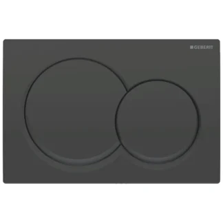 Geberit Duofix Alpha Dual Flush Plate - Round - Matte Black