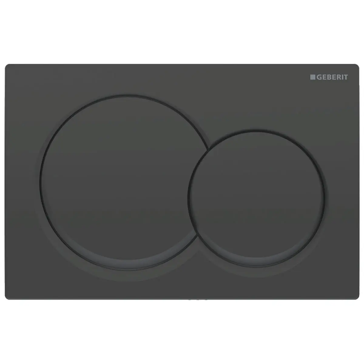 Geberit Duofix Alpha Dual Flush Plate - Round - Matte Black