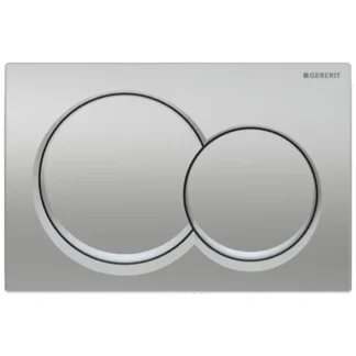 Geberit Duofix Alpha Dual Flush Plate - Round - Matte Chrome