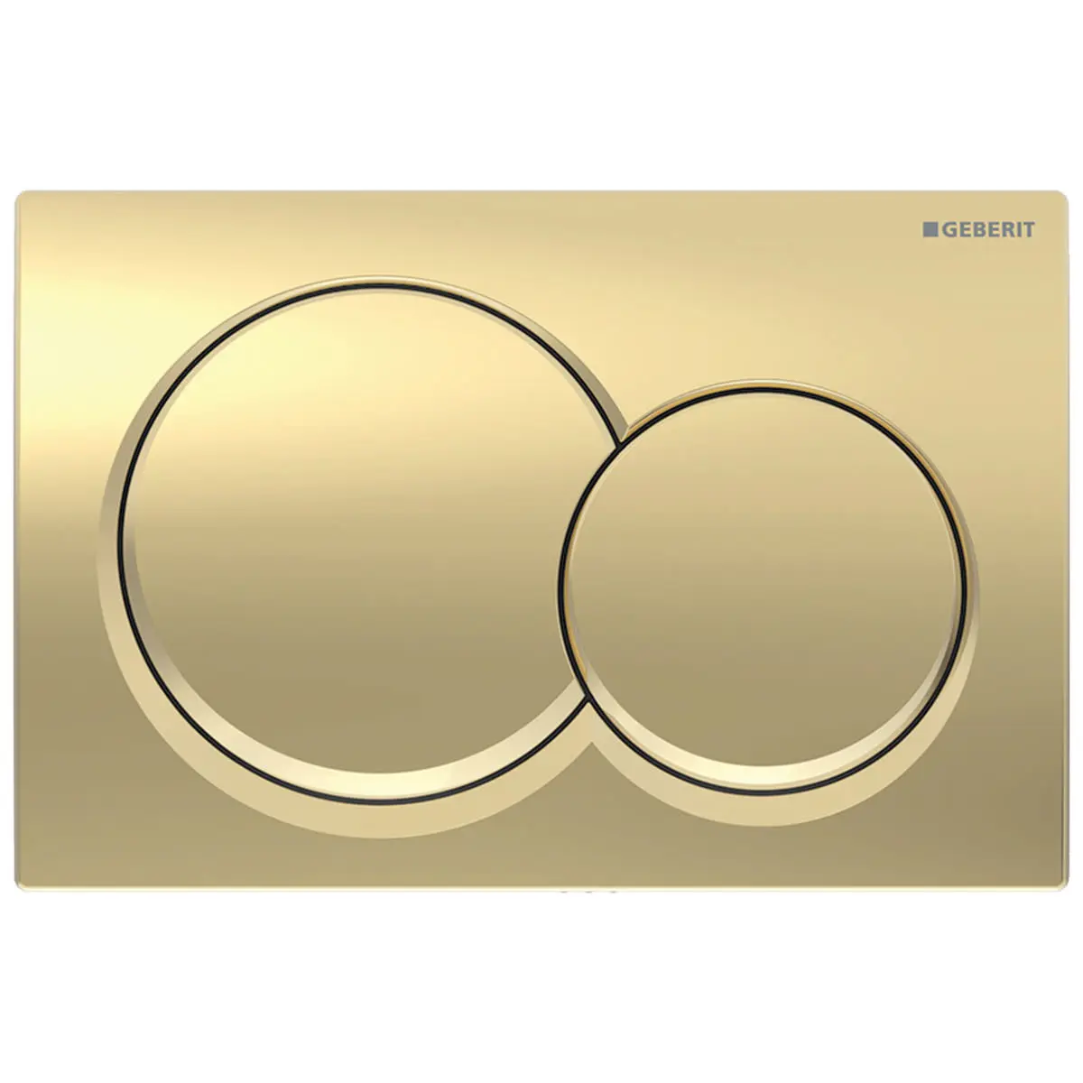 Geberit Duofix Alpha Dual Flush Plate - Round - Brass Coloured
