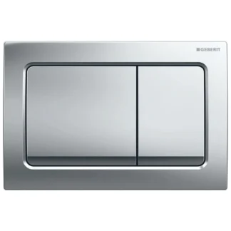 Geberit Duofix Alpha Dual Flush Plate - Square - Bright Chrome
