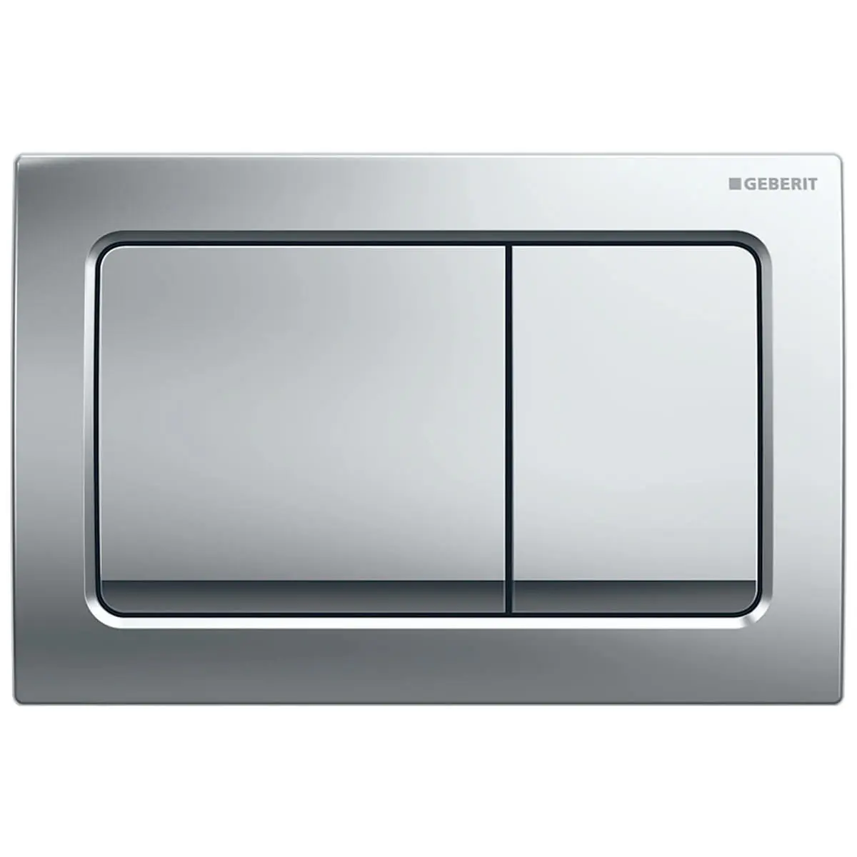 Geberit Duofix Alpha Dual Flush Plate - Square - Bright Chrome