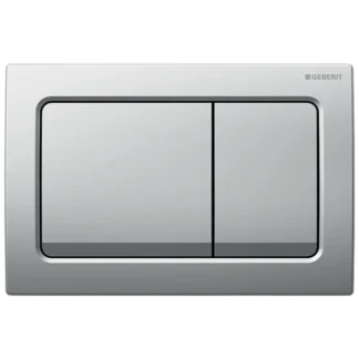 Geberit Duofix Alpha Dual Flush Plate - Square - Matte Chrome