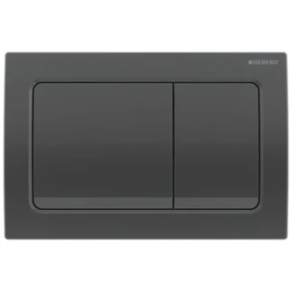 Geberit Duofix Alpha Dual Flush Plate - Square - Black Chrome