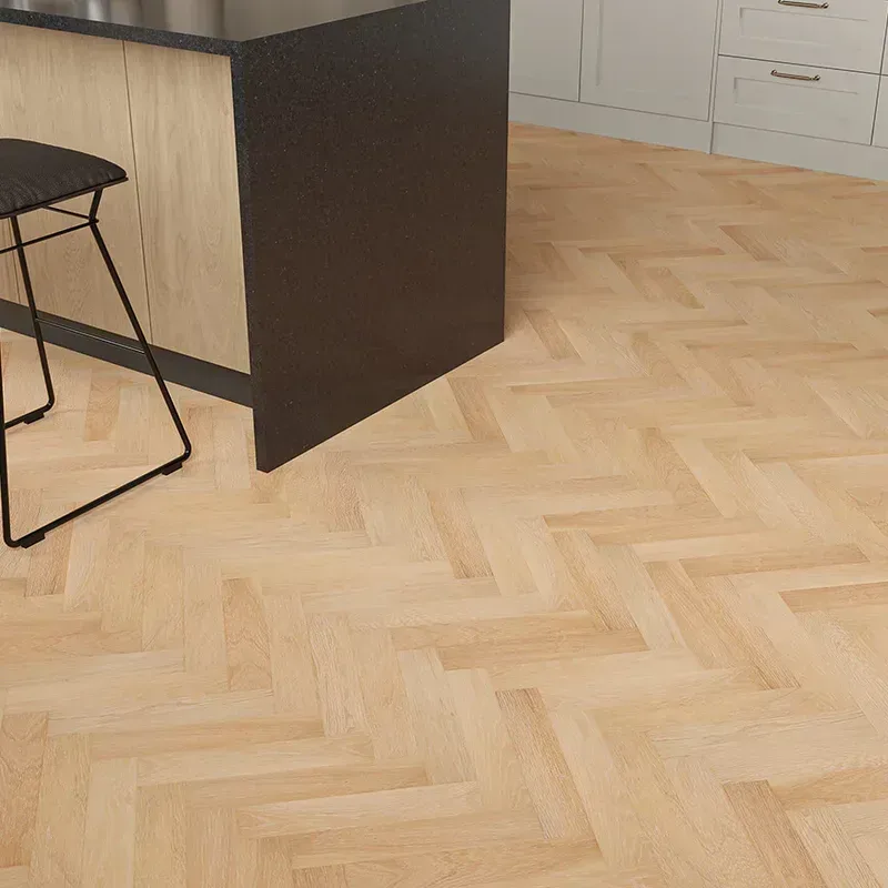Wood Flooring Kent FSC Rustic Herringbone 350 x 70 10/2.5mm Engineered Wood Flooring Chalkwashed Oak EFRH1025-1 - Image 3