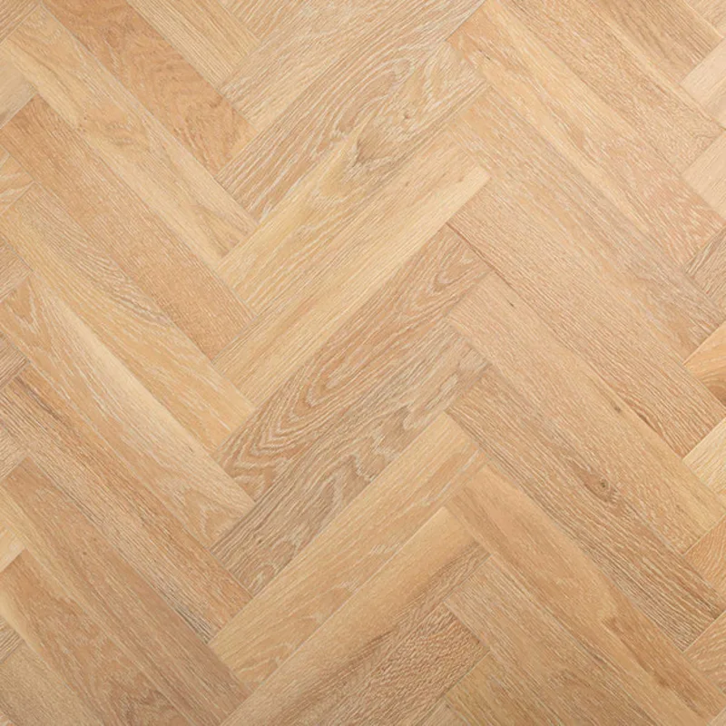 Wood Flooring Kent FSC Rustic Herringbone 350 x 70 10/2.5mm Engineered Wood Flooring Chalkwashed Oak EFRH1025-1 - Image 2