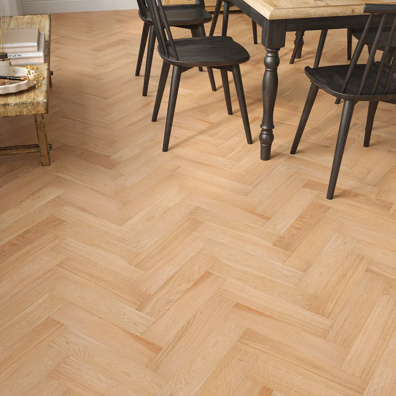 Wood Flooring Kent Select Herringbone 400 x 90 15/4mm Engineered Wood Flooring Courtyard Oak ESH154S-3 - Image 3
