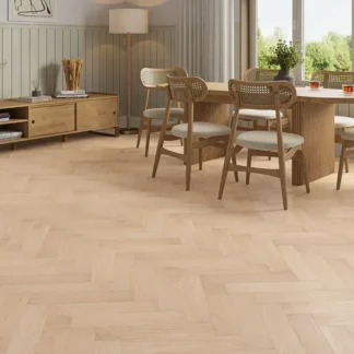 Wood Flooring Kent FSC Rustic Herringbone 400 x 90 15/4mm Engineered Wood Flooring Light Veil Oak EFRH154-2