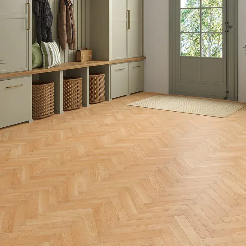 Wood Flooring Kent FSC Rustic Herringbone 350 x 70 10/2.5mm Engineered Wood Flooring Meadow Oak EFRH1025-2