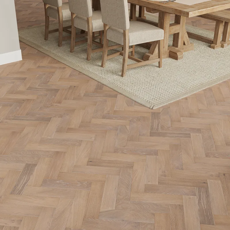 Wood Flooring Kent Select Herringbone 300 x 80 10/3mm Engineered Wood Flooring Stonewashed Oak ESH103-8 - Image 3