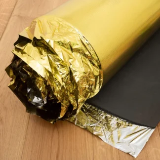 Wood Flooring Kent Real Wood Flooring Underlay 7mm Gold Foil EPV Black (7.5m² Coverage)