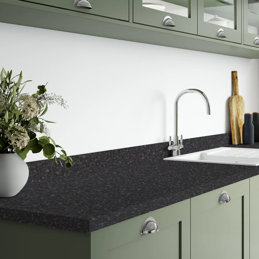 Wilsonart Laminate Worktops Black Atrium Upstand 3000 x 90 x 12mm
