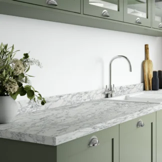 Wilsonart Laminate Worktops Marmo Bianco Postformed Worktop 3000 x 600 x 38mm