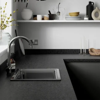 Wilsonart Laminate Worktops Midnight Granite Postformed Worktop 3000 x 600 x 38mm