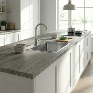 Wilsonart Laminate Worktops Silver Oak Postformed Worktop 3000 x 600 x 38mm