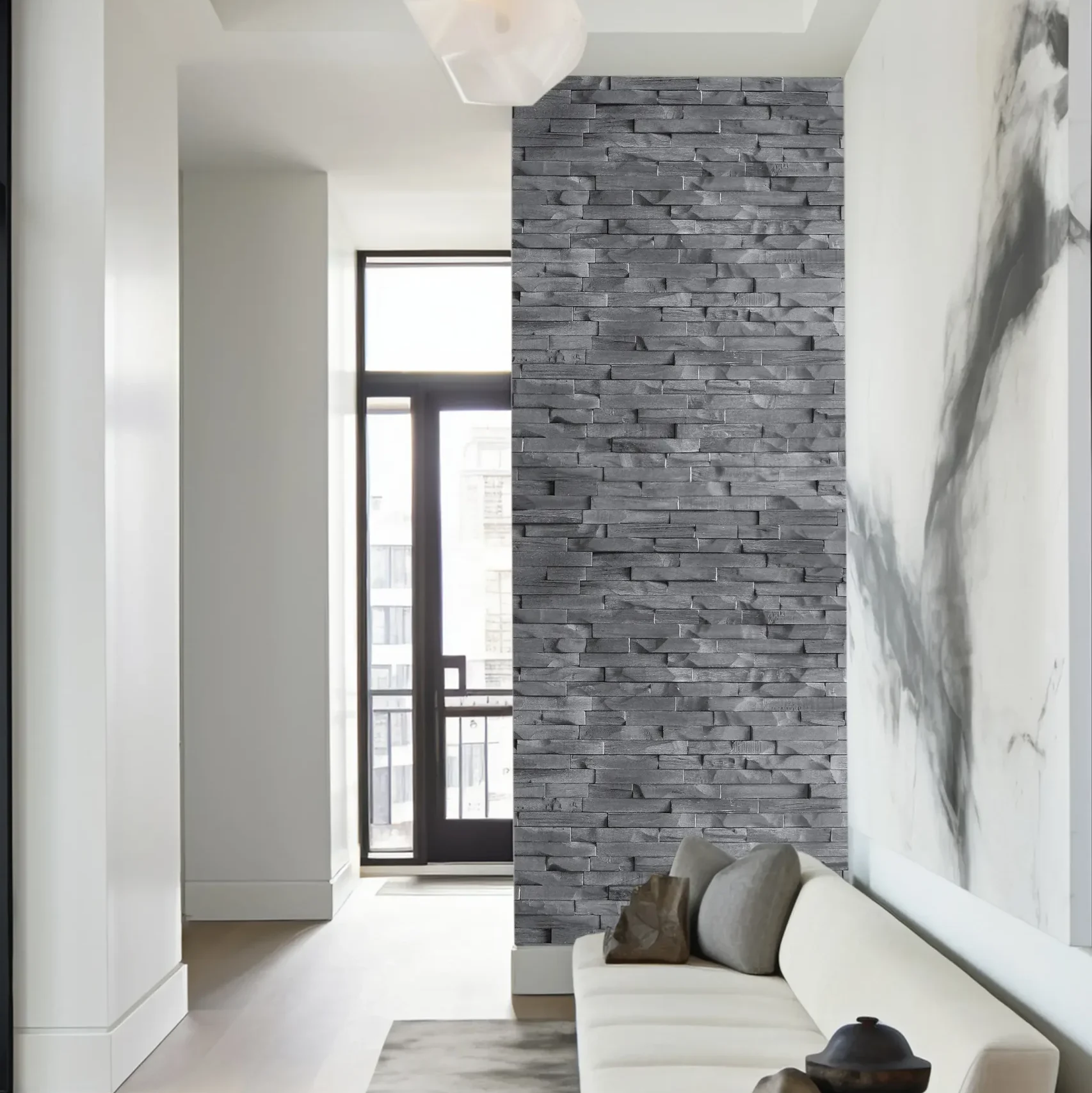 Tuscan 3D Wall Panels Rustic Anthracite - Image 6
