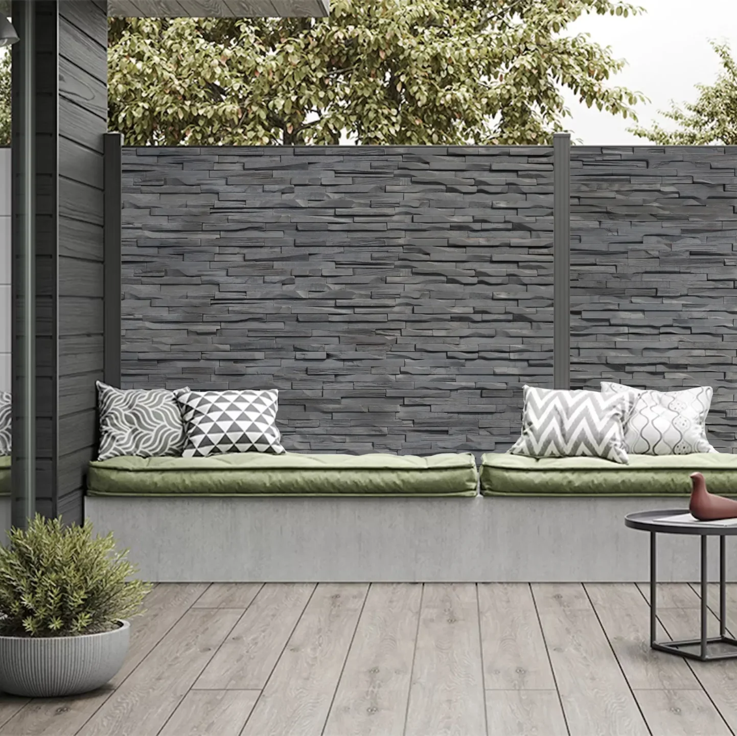 Tuscan 3D Wall Panels Rustic Anthracite - Image 5