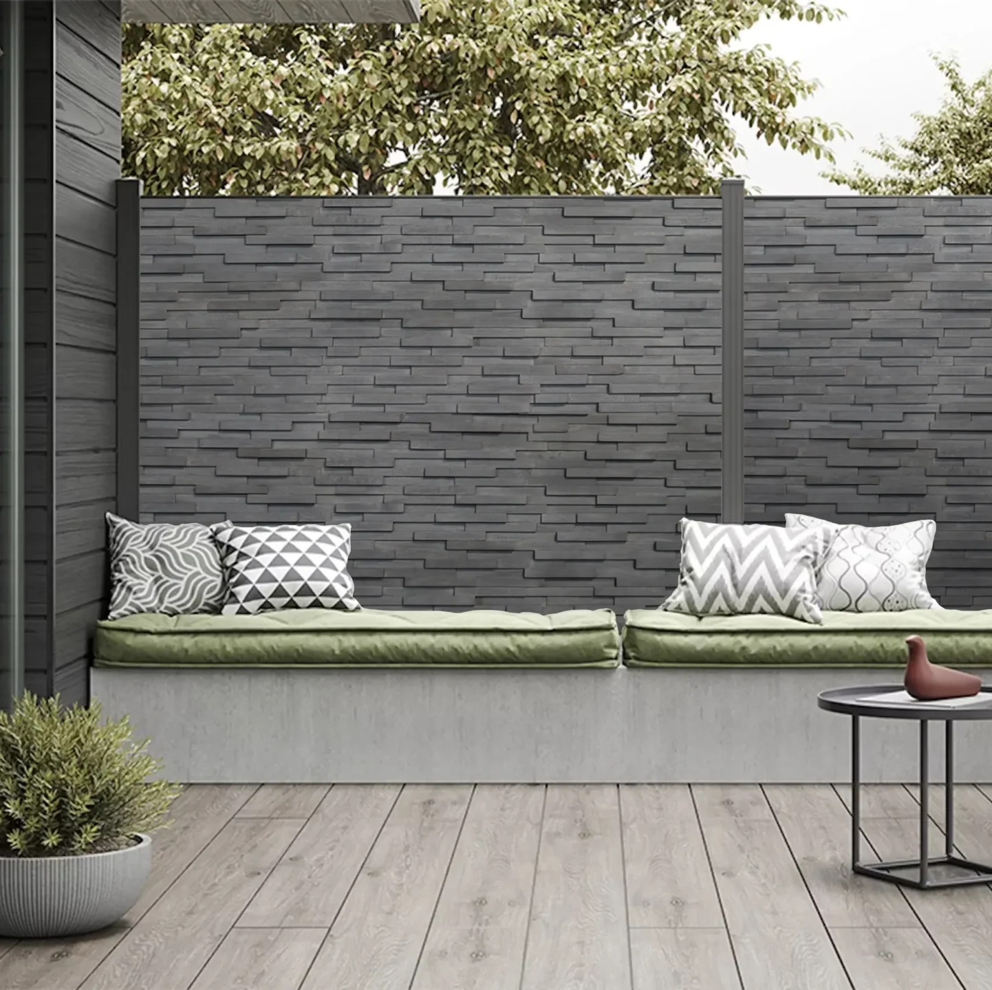 Tuscan 3D Wall Panels Smooth Anthracite