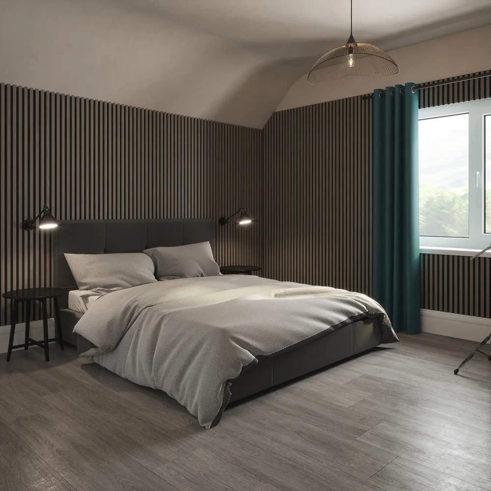 Tuscan Acoustic Wall Panel Smoked Grey